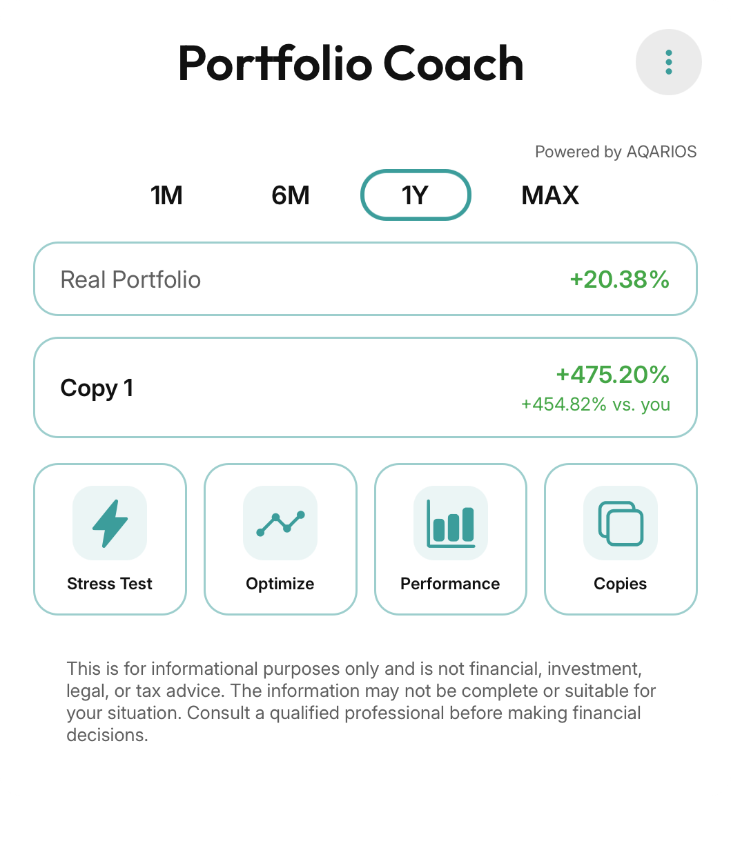 Portfolio Coach screenshot 1